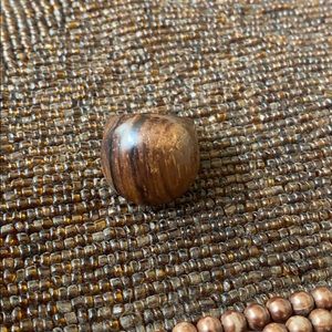 Pretty and Unique 100% Wood Ring. Approx. Sz 7/7.5